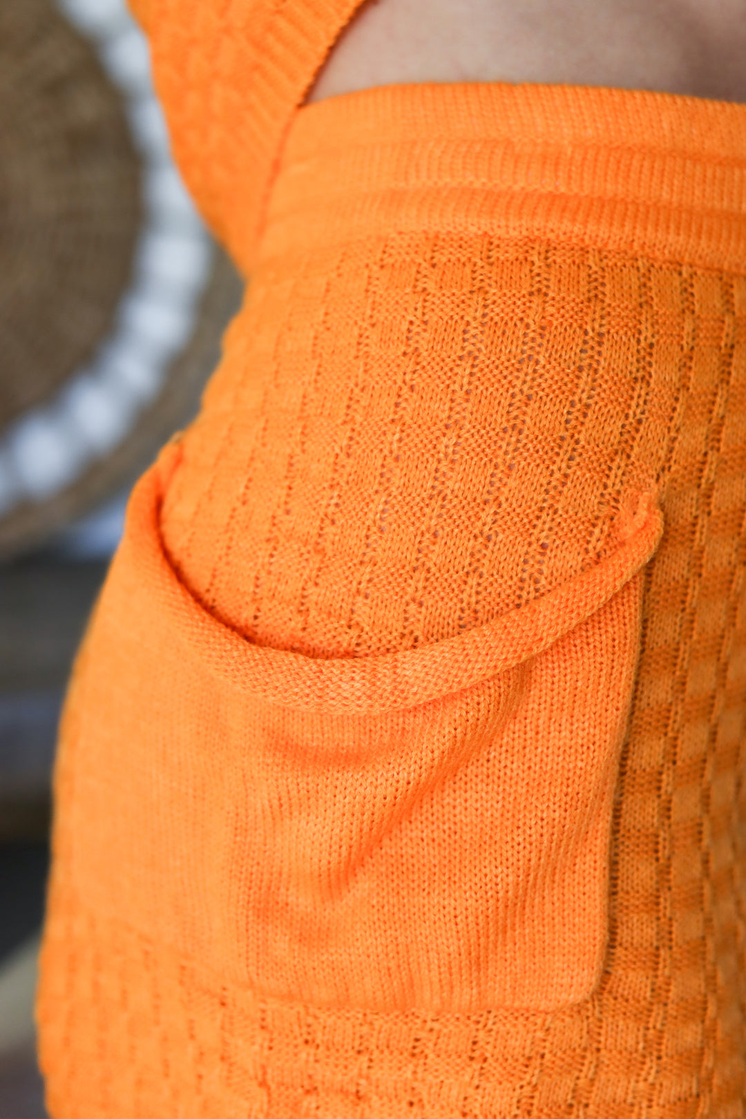 Courtside Knit Set-  Tangerine