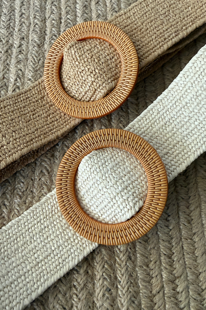 Raffia Round Belt - 2 Colors
