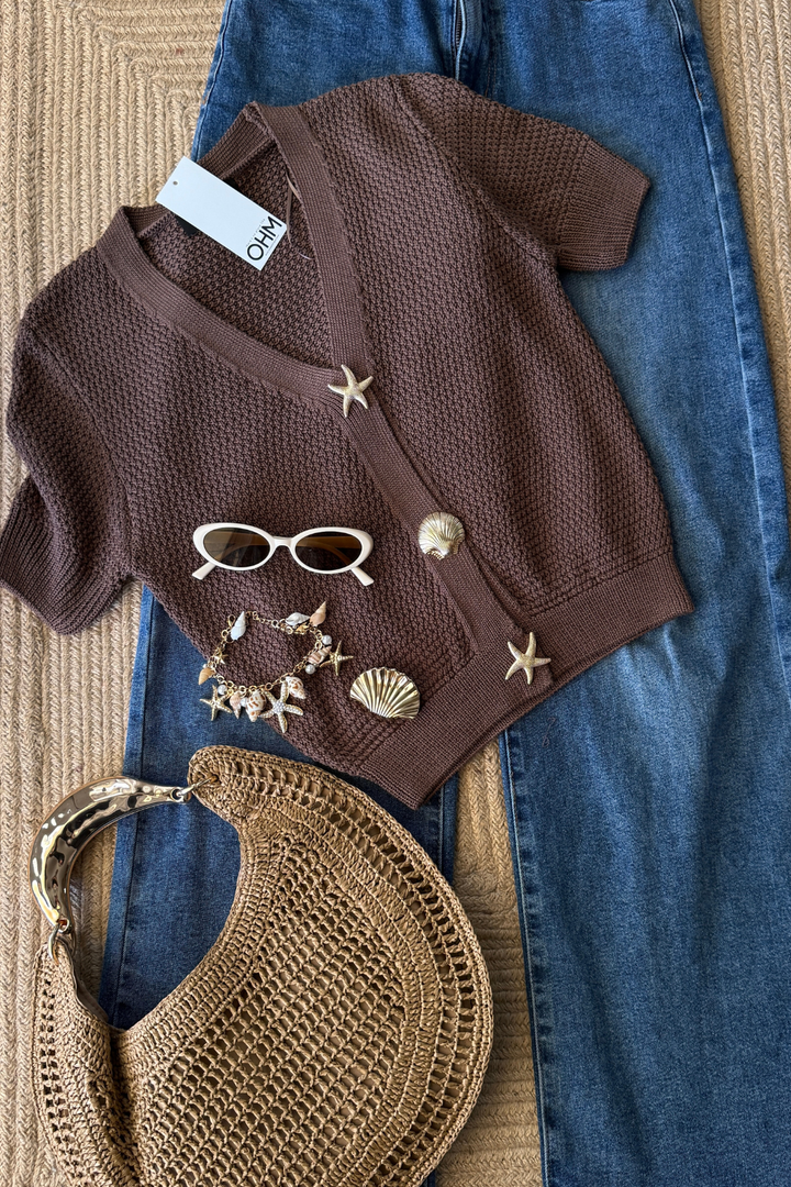 Coastal Shell Knit Top - 2 Colors