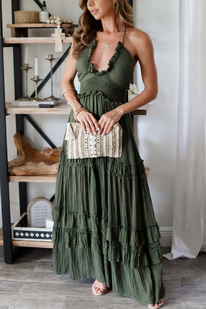 Michelle Ruffle Maxi Dress - 2 Colors