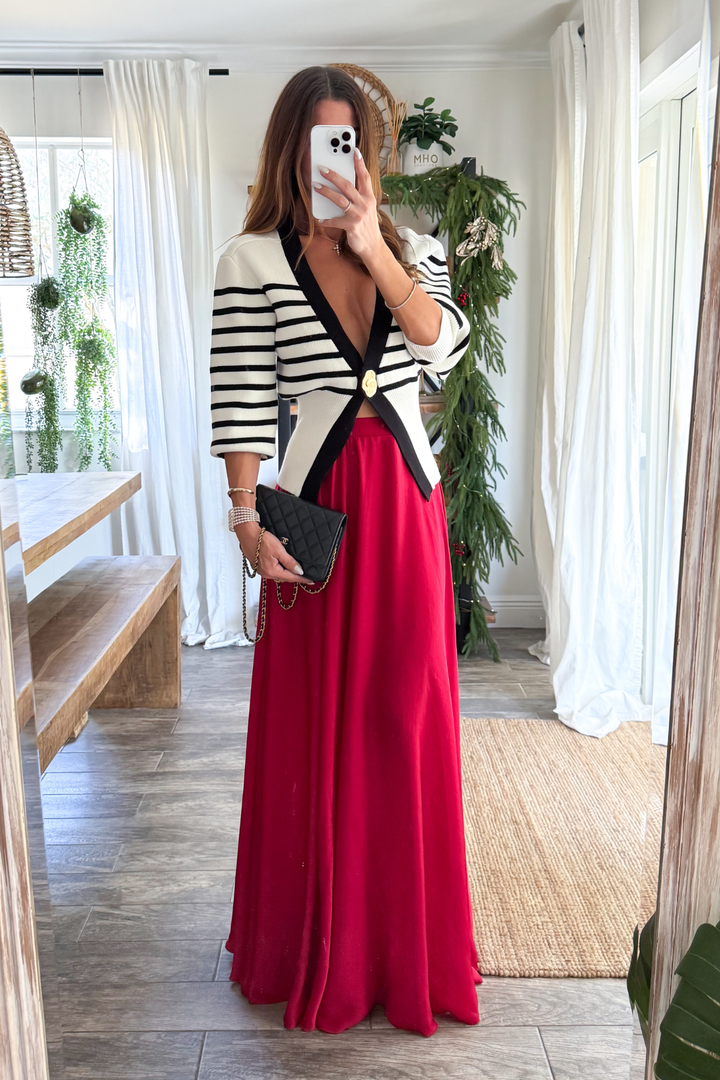 Heather Silk Maxi Skirt