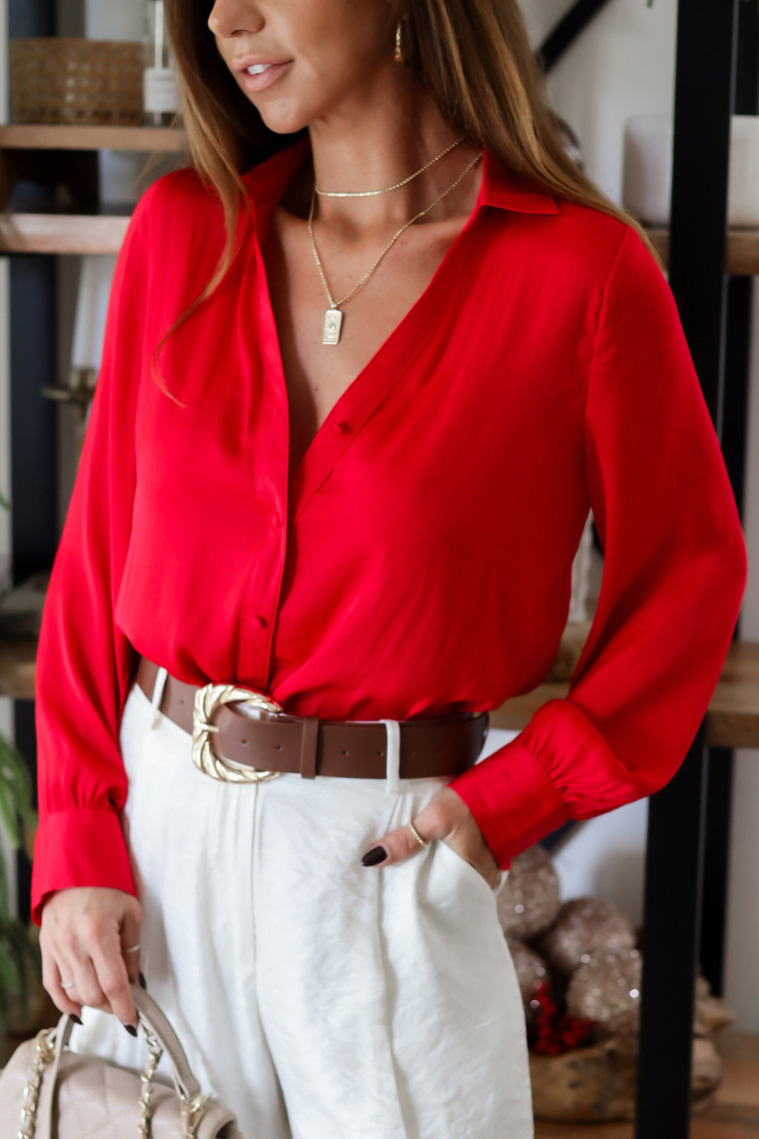 The Aria Button Down Blouse- 2 Colors