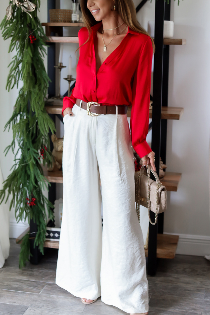 The Aria Button Down Blouse- 2 Colors