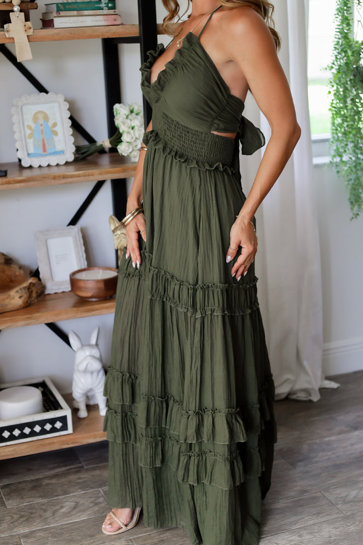 Michelle Ruffle Maxi Dress - 2 Colors