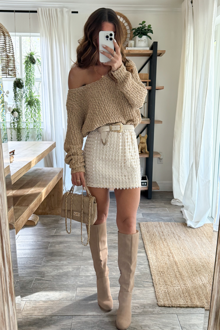 Moonbeam Sequin Mini Skirt