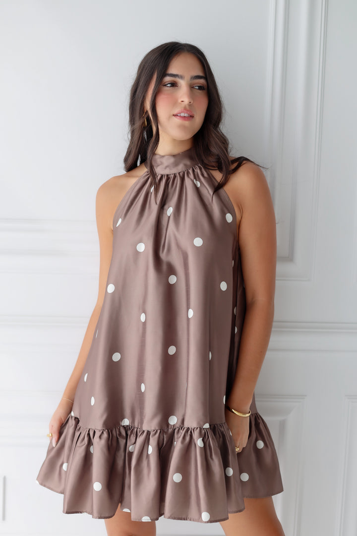 Willa Polka Dot Mini- Brown