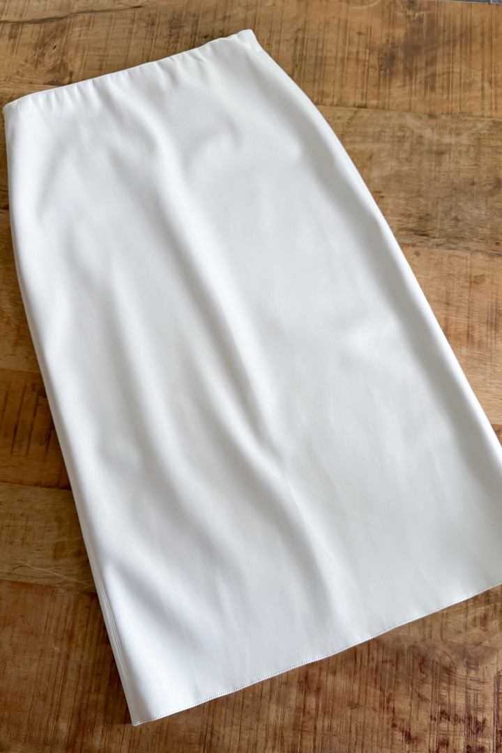 Audrey Faux Leather Midi Skirt