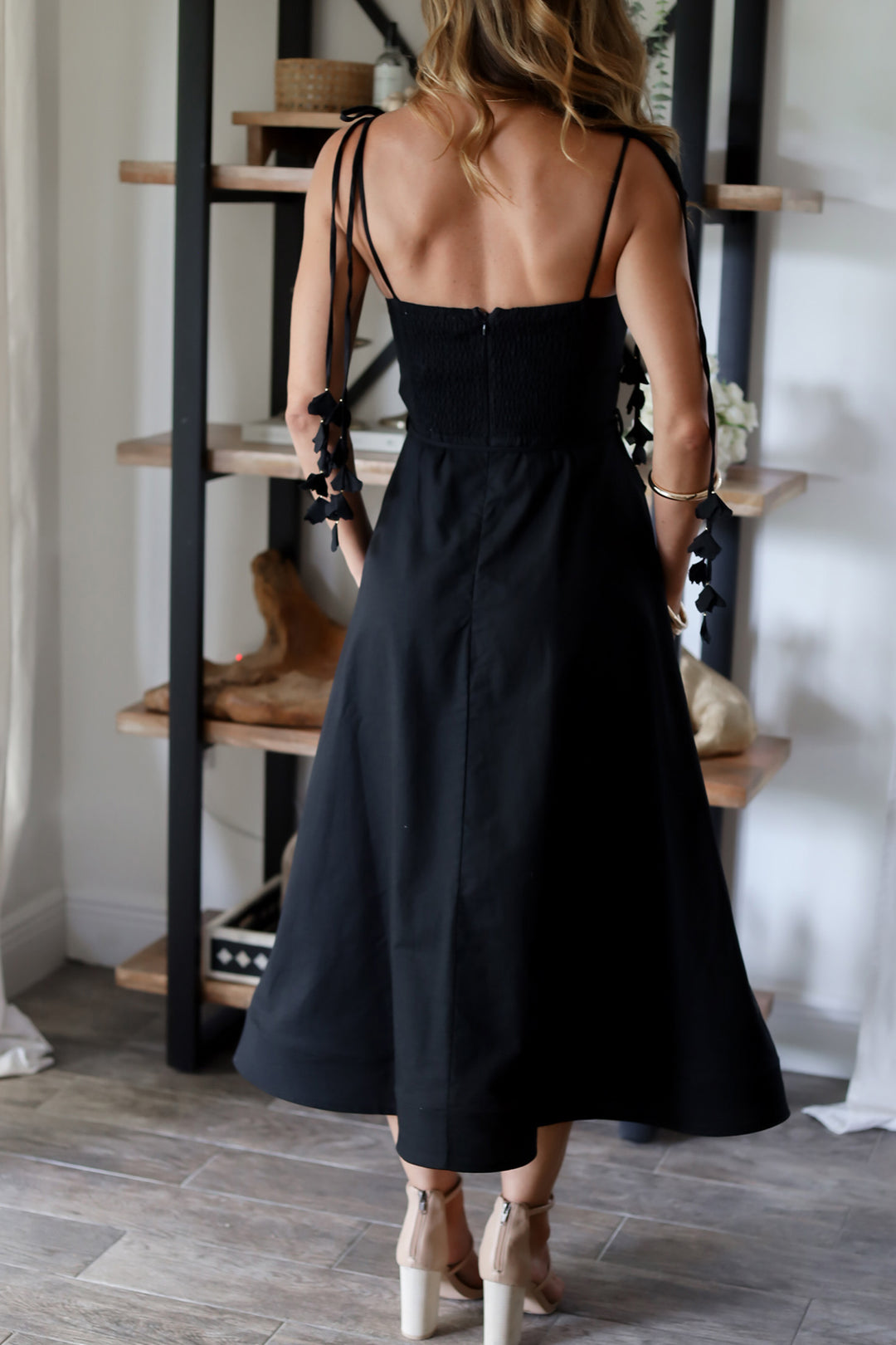 Carolina Midi Dress - Black