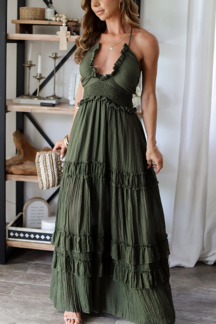 Michelle Ruffle Maxi Dress - 2 Colors