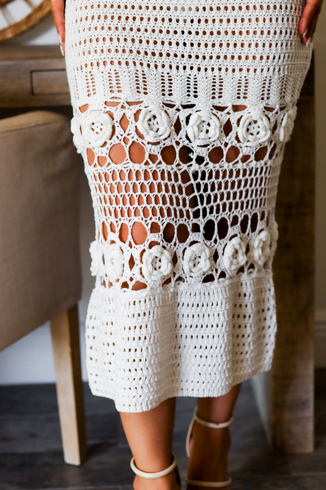 Erika Crochet Midi Dress