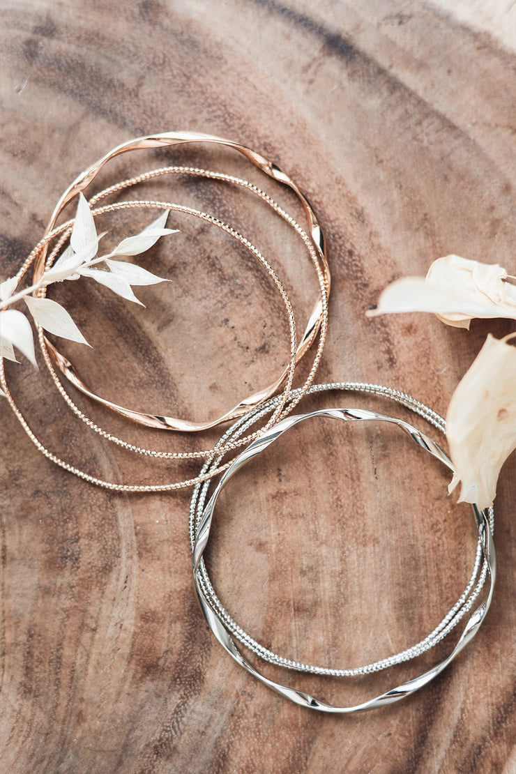 The Elena Wavy Bracelet Set