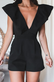 The Ainsley Romper-Black