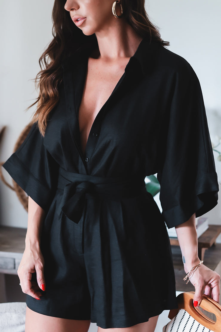 The Maisie Romper-Black