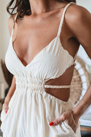 The Sloane Jumpsuit- Cream