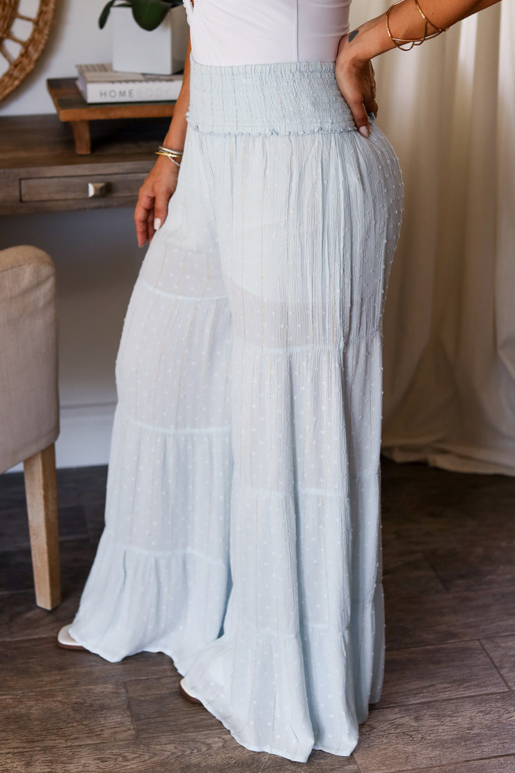 The Rosie Boho Pants- Baby blue