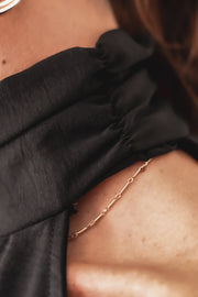 The Demi Feather Trim Top