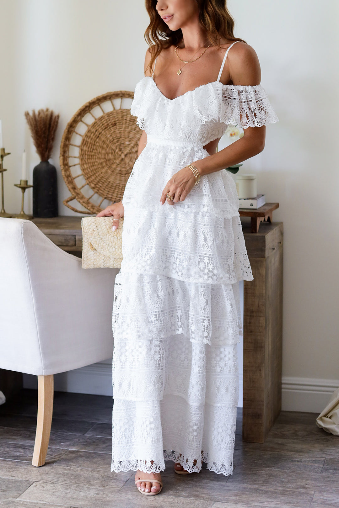 Michaela Embroidered Maxi