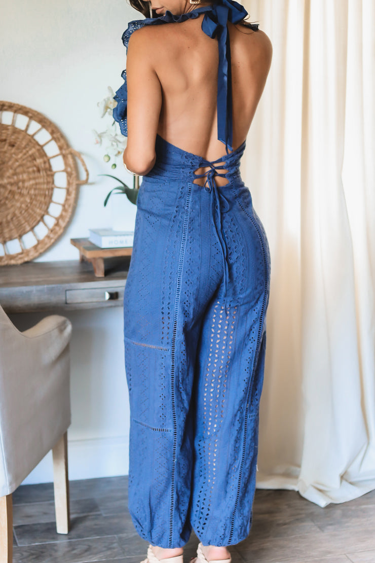 The Falling in Love Jumpsuit- Navy