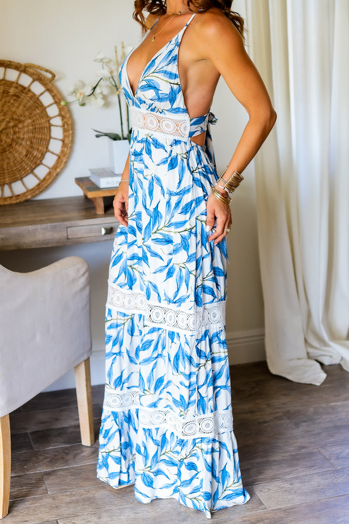 Luciana Maxi Dress- Blue
