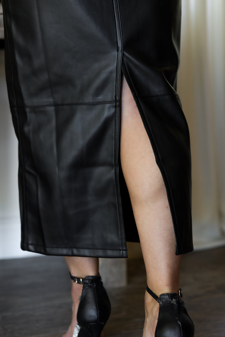 Giada Midi Skirt- Black