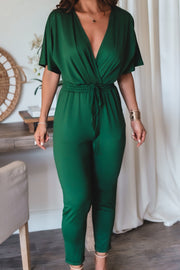 The Giselle Jumpsuit- Hunter Green