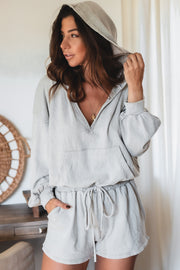 The Bonnie Romper- Heather Grey