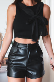 The Addison Bow Top-Black