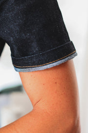 The Jessie Denim Romper- Black