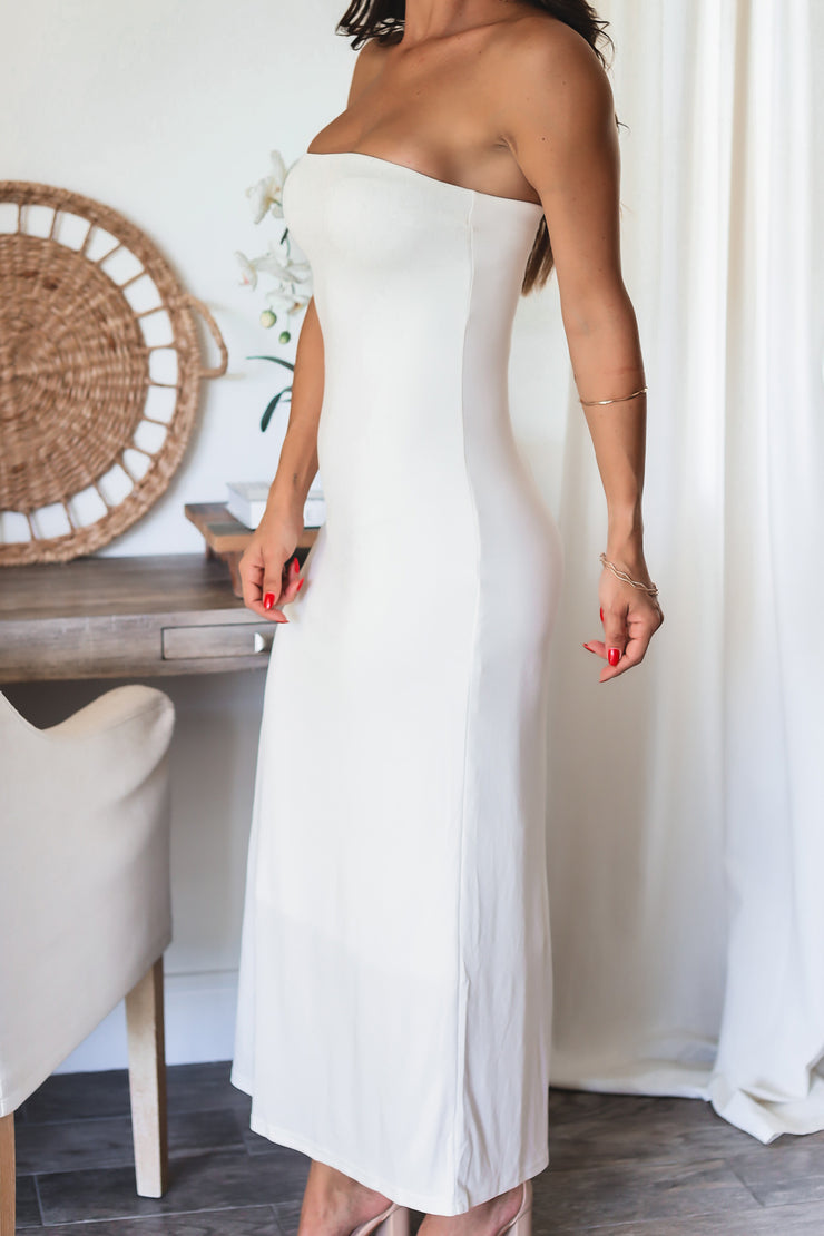 Wren Midi Dress- White