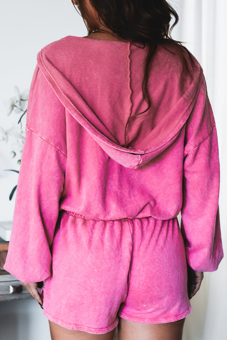 The Bonnie Romper- Fuchsia