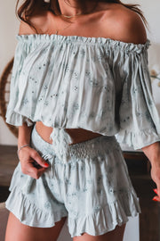 The Ainsley Eyelet Top- Sage