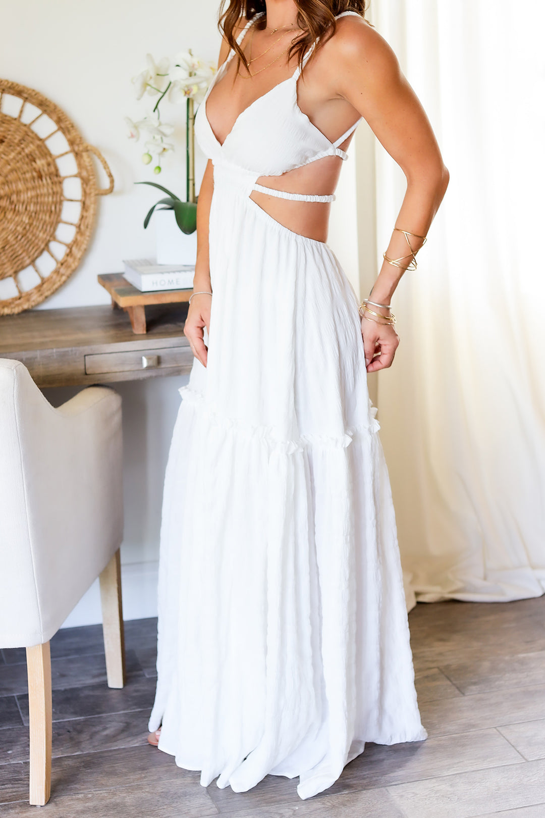 The Leila Maxi Dress- White