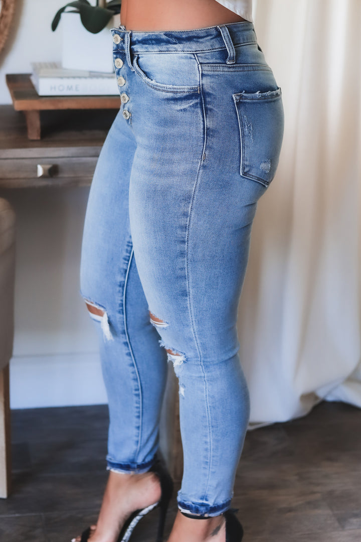 Haylie Skinny Jeans- Medium Wash
