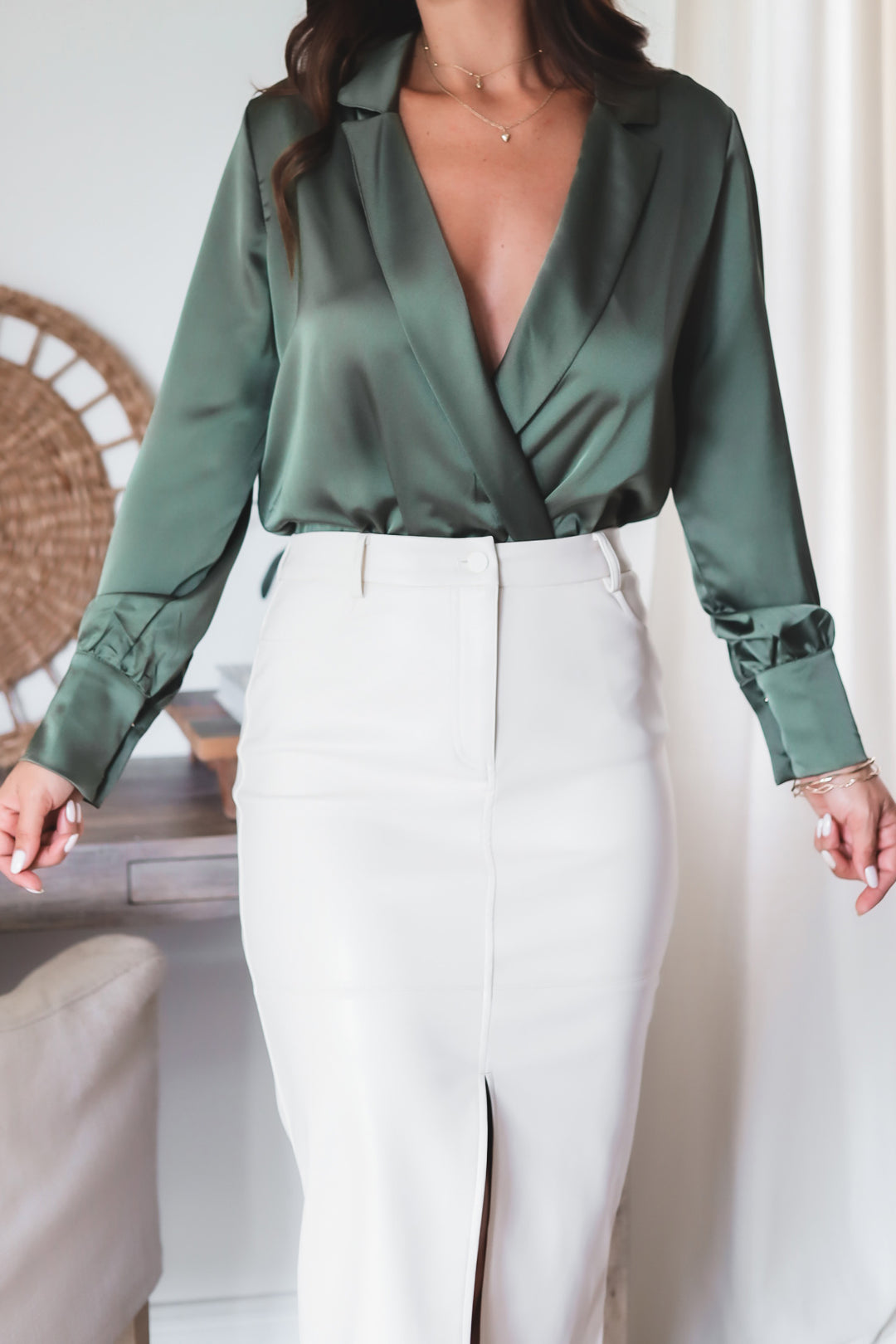 The Janelle Bodysuit- Olive