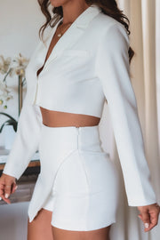 The Adriana Blazer Set- Cream