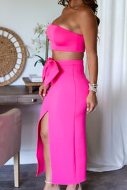 Girl's Night Skirt Set-Hot Pink