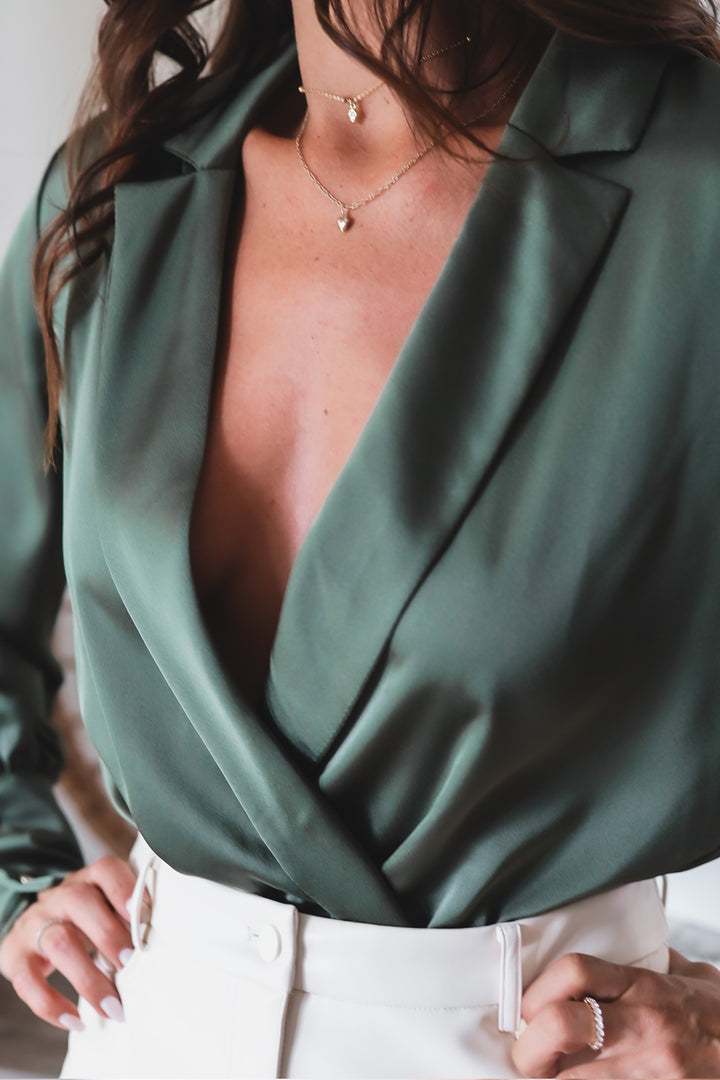 The Janelle Bodysuit- Olive