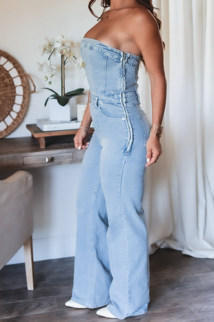 The Jackpot Denim Jumpsuit