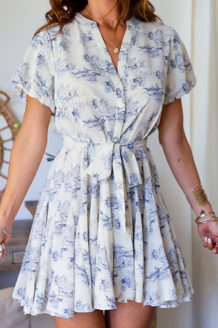 Piper Bubble Sleeve Mini Dress
