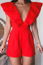The Ainsley Romper-Red