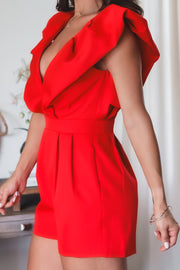 The Ainsley Romper-Red
