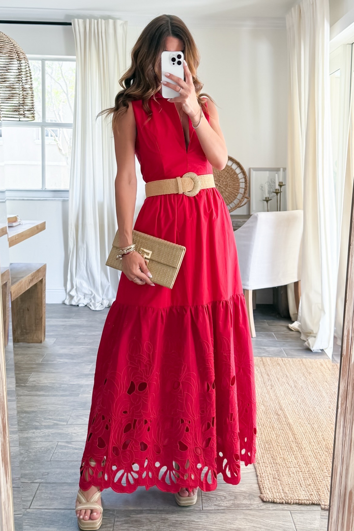 Medellin Belted Maxi Dress