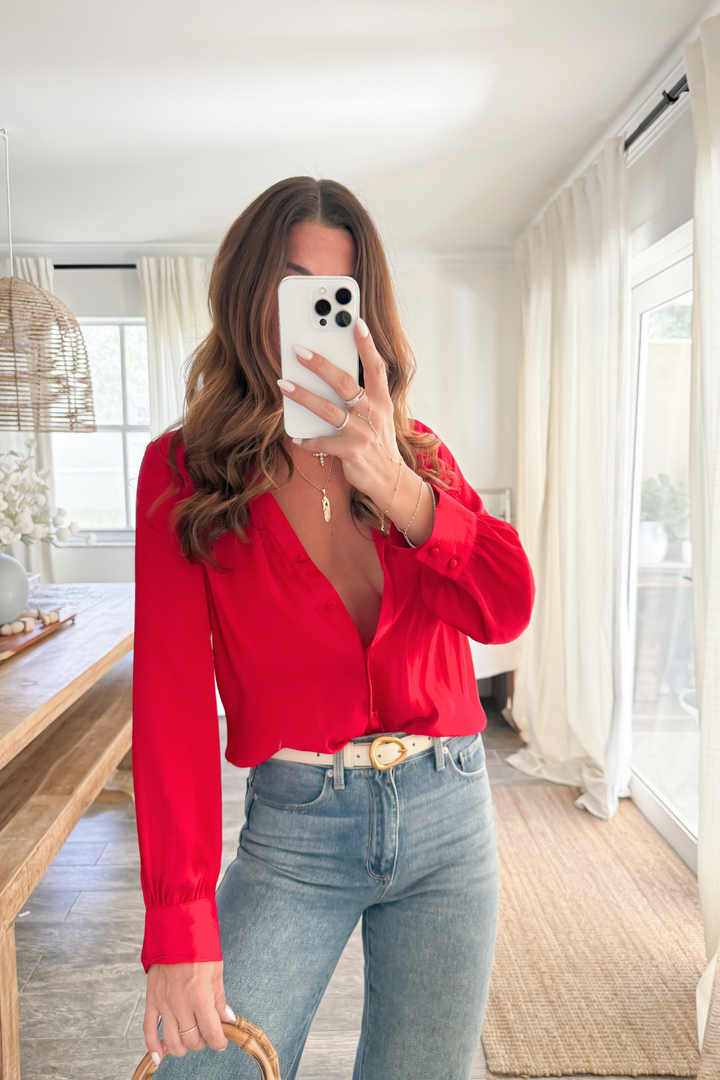 The Aria Button Down Blouse- 4 Colors
