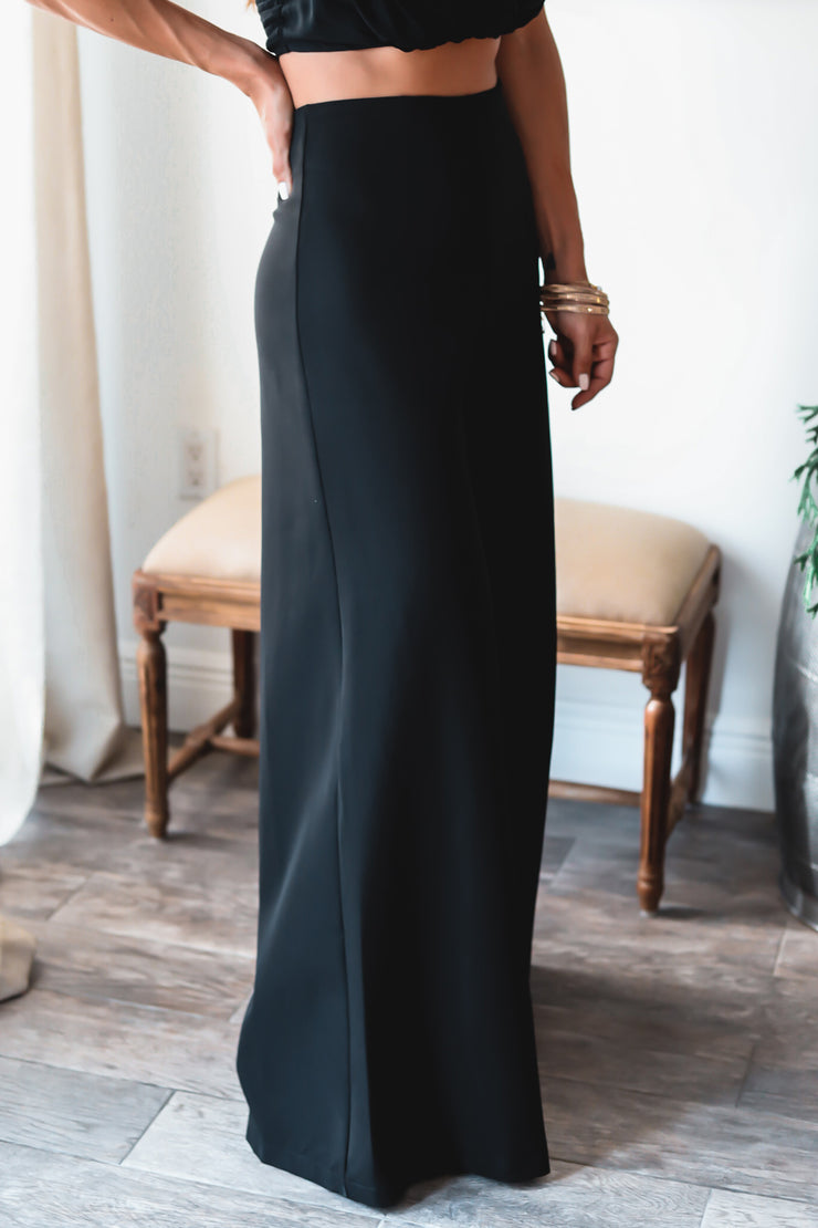 The Andrea Wide Leg Pant-Black