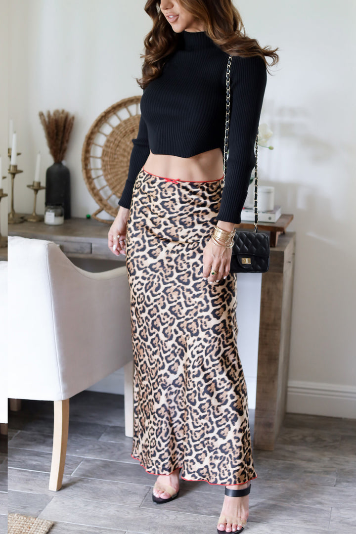 Danielle Leopard Skirt