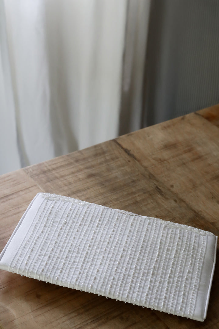 Gatsby Beaded Clutch - Ivory