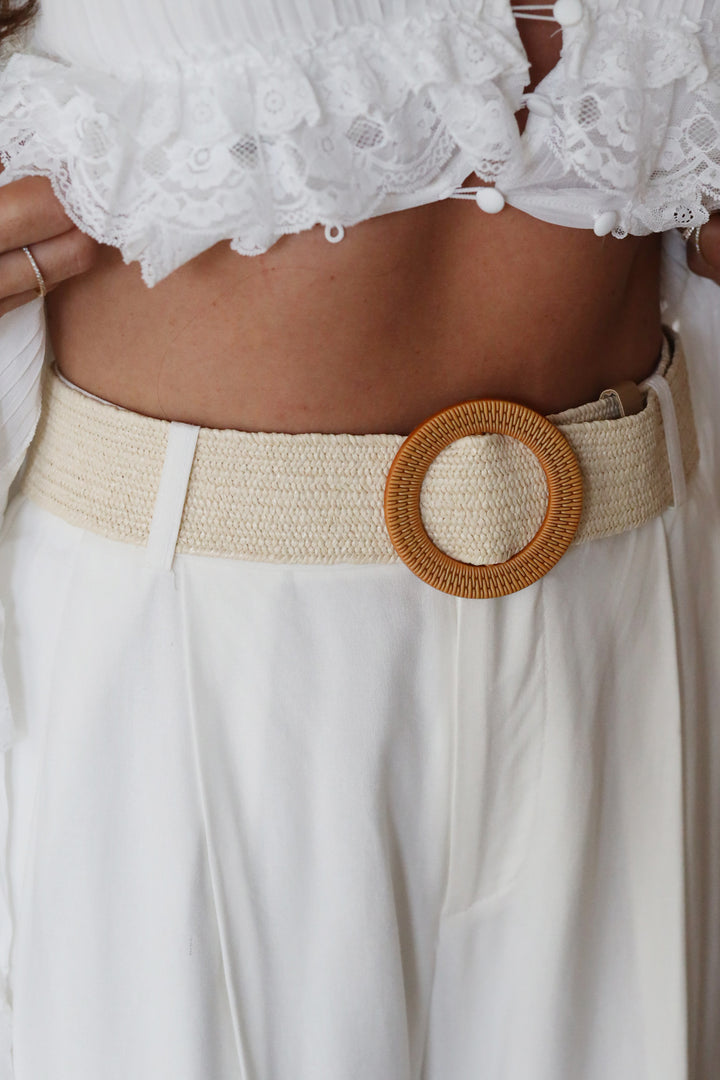 Raffia Round Belt - 2 Colors