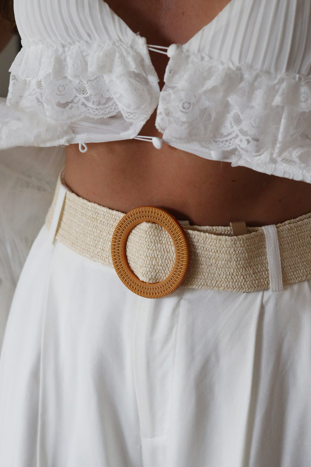 Raffia Round Belt - 2 Colors