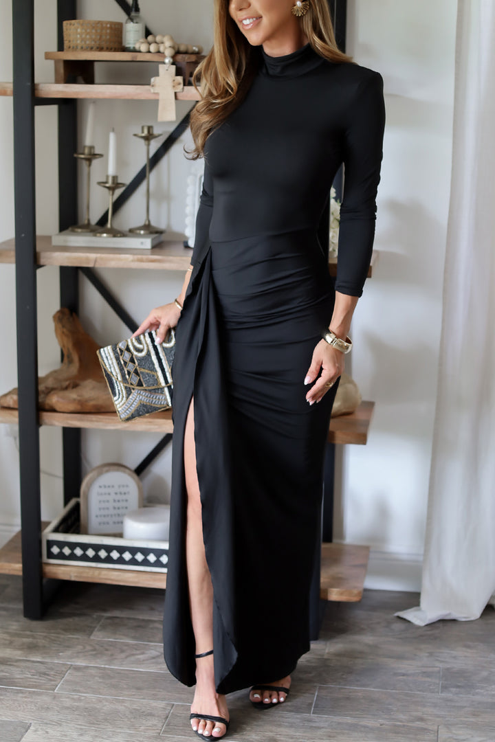 Isabella Mock Neck Gown - 2 Colors