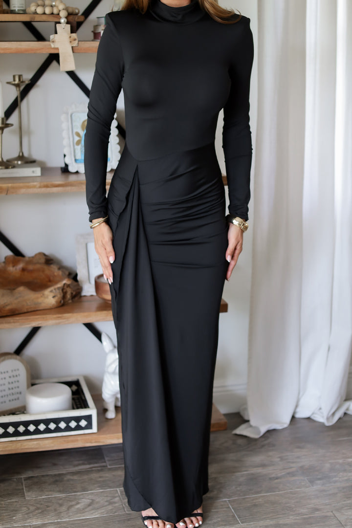 Isabella Mock Neck Gown - 2 Colors